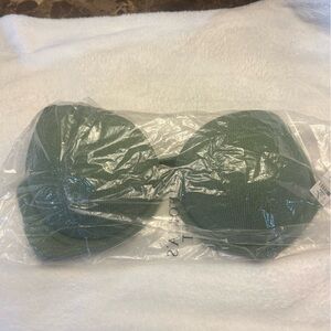 Victoria secret Olive Ribbed Bikini Top